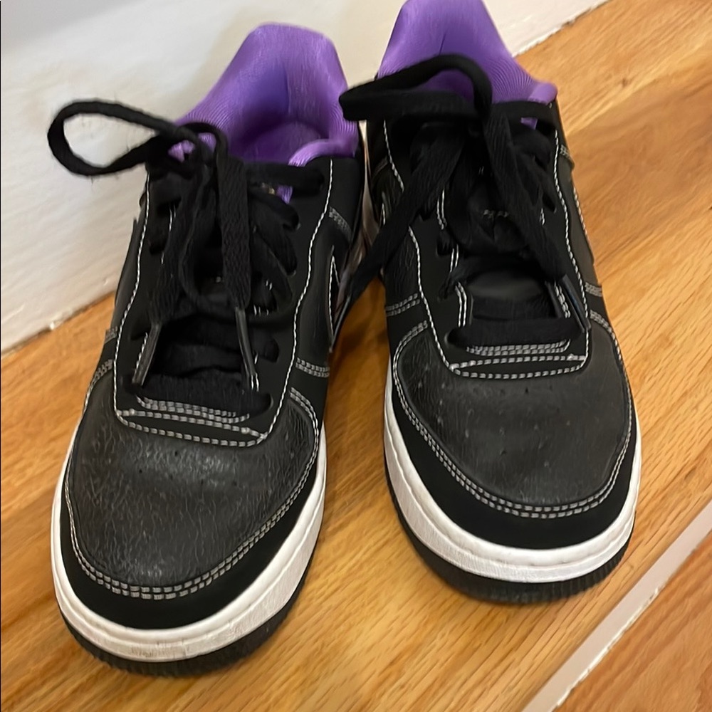 Black and Purple Nike Sneakers